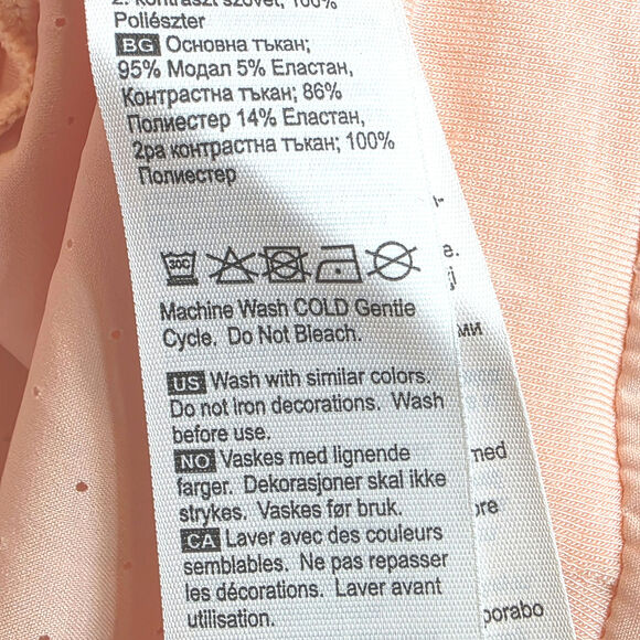 Kari Traa Rong Tee Workout Short Sleeve Top Womens Sz XL Peach Pink Crewneck - Picture 14 of 16